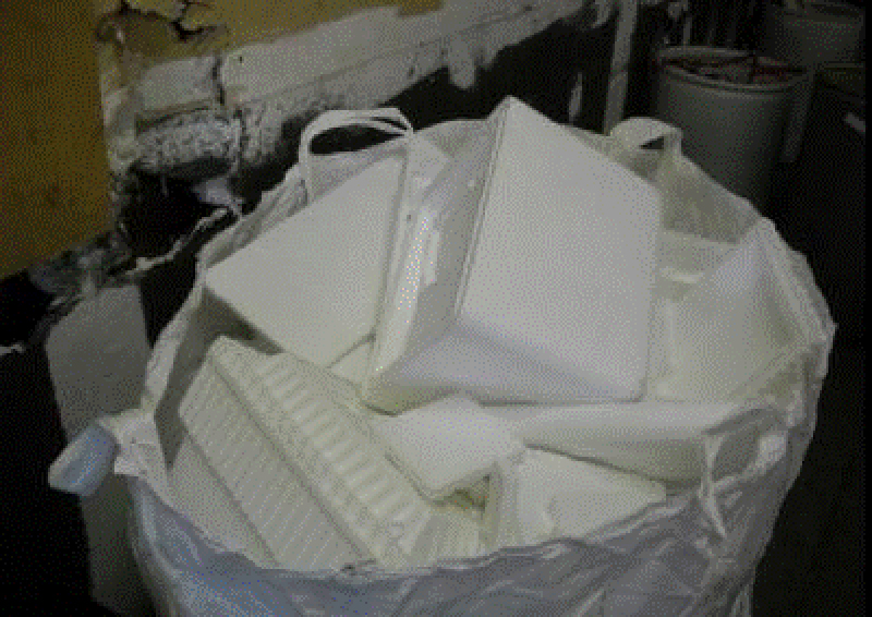 Styrofoam Recycling at the Recycling Center Styrofoam Recycling at the Recycling Center