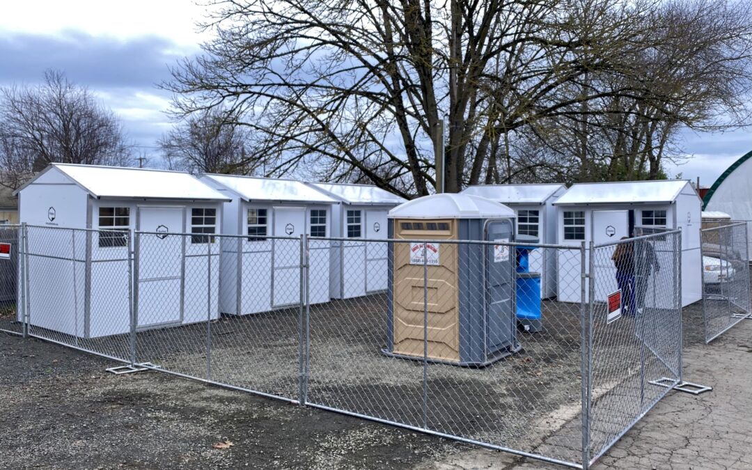 SVdP Opens Pallet Shelters for Discharged PeaceHealth Patients