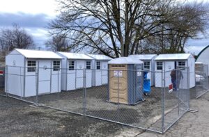 Pallet shelters for discharged PeaceHealth patients