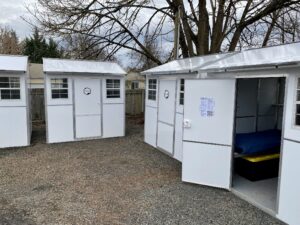 Pallet shelters for discharged PeaceHealth patients
