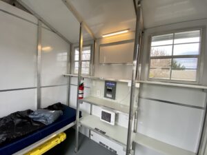 Pallet shelters for discharged PeaceHealth patients