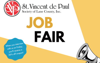 We’re Hiring! Come to SVdP’s Sept. 17 Job Fair in Eugene