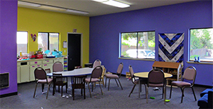annex kids club room is purple