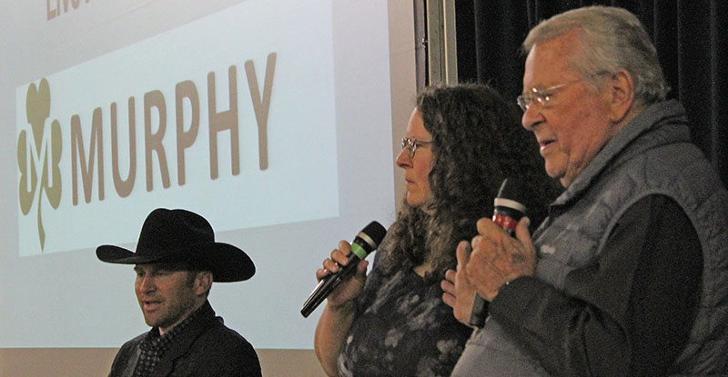 Bringing in the big bucks, from left, Matt Hogan, Tracy Berry, and Sid Voorhees.