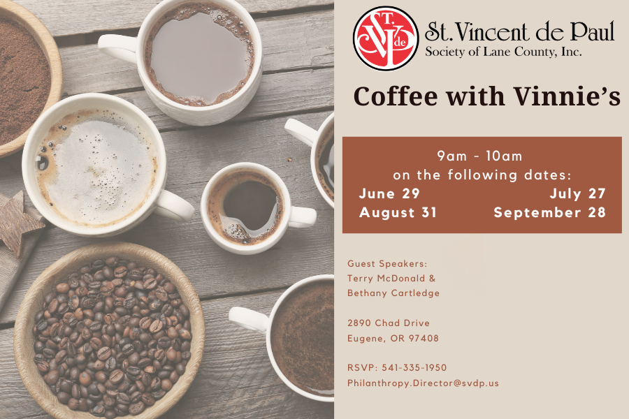 Join us for Coffee and Vino with Vinnie’s!