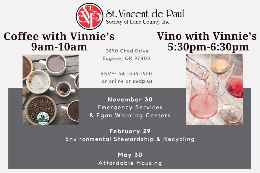 Join us for Coffee and Vino with Vinnie’s!